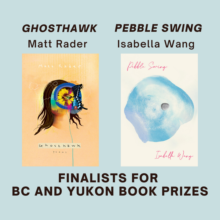 Ghosthawk and Pebble Swing shortlisted for BC and Yukon Book Awards